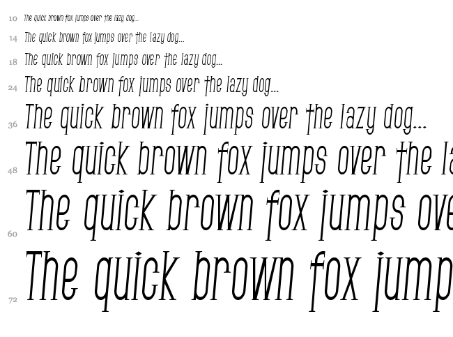 SF Gothican font waterfall